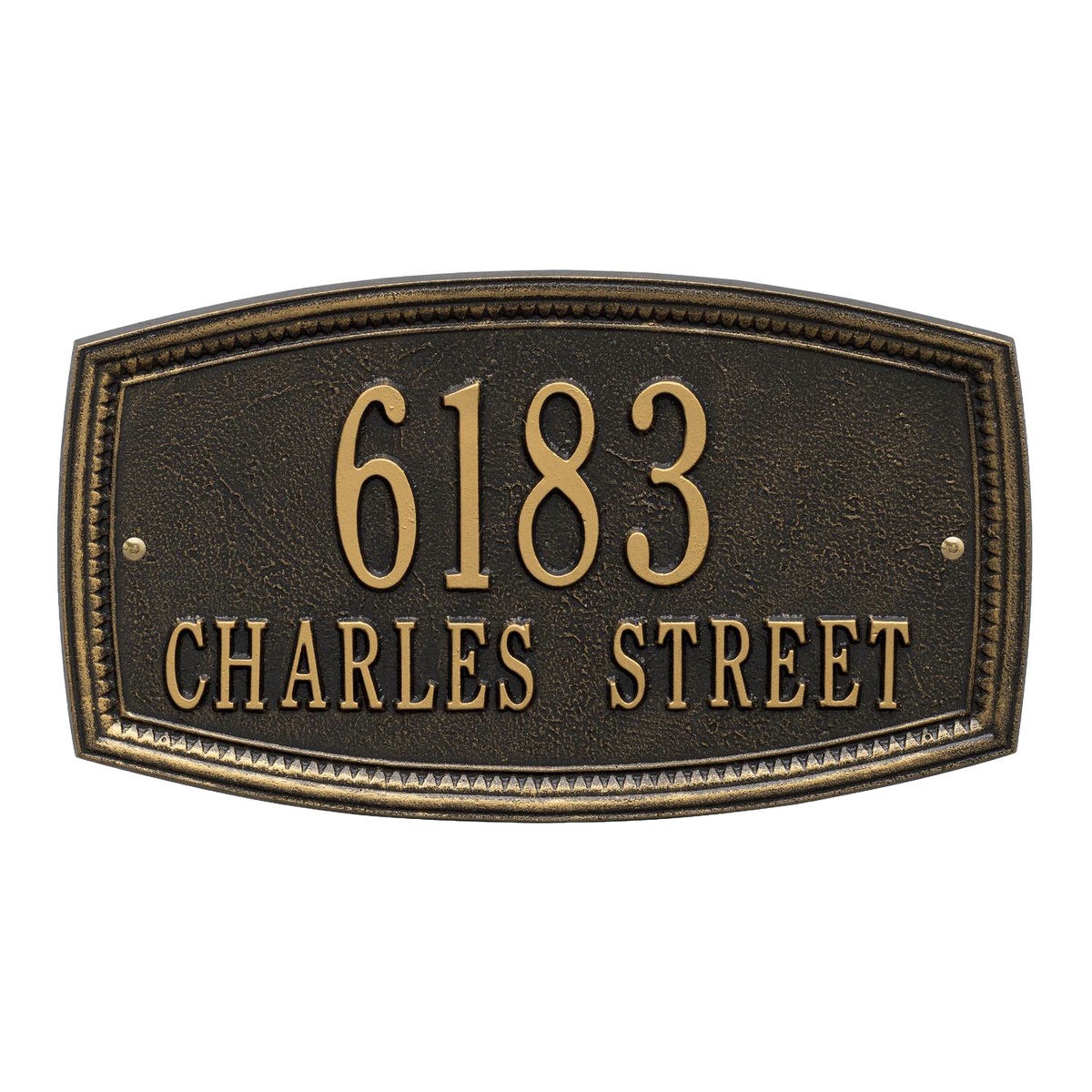 Whitehall Croswell Custom Wall Plaque Black, 2-Line