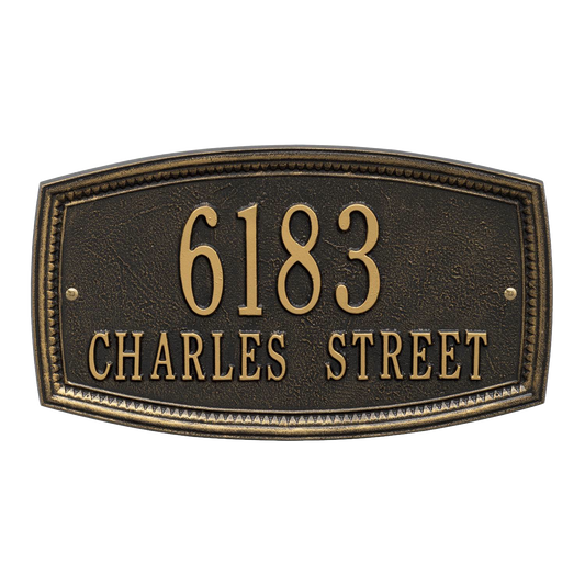 Whitehall Croswell Custom Wall Plaque Black, 2-Line