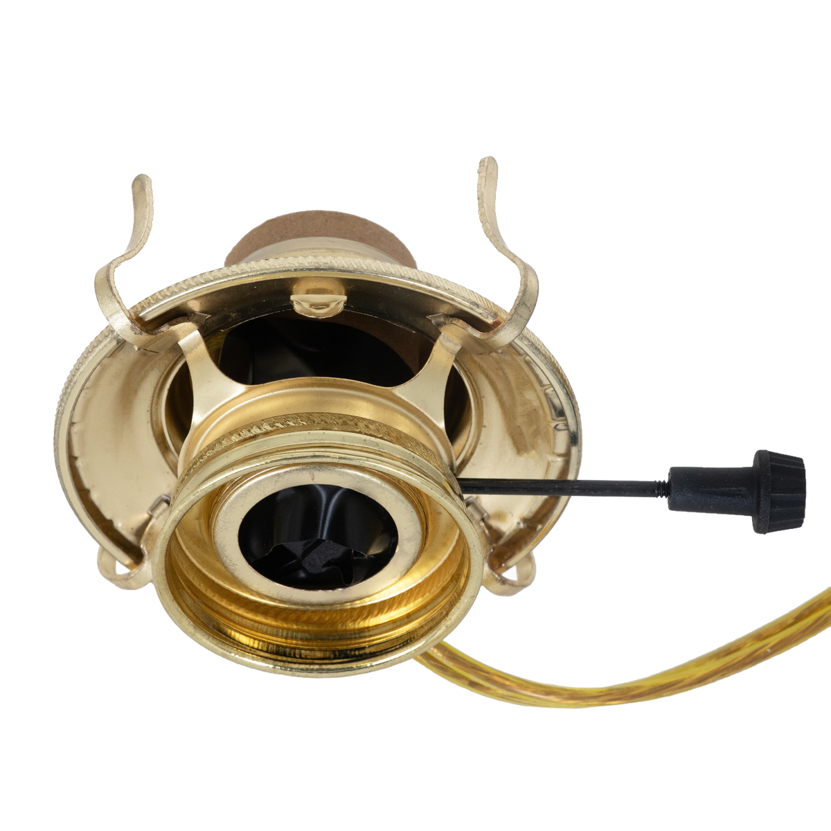 Brass Plated Electrified Burner for Oil Lamps - #2