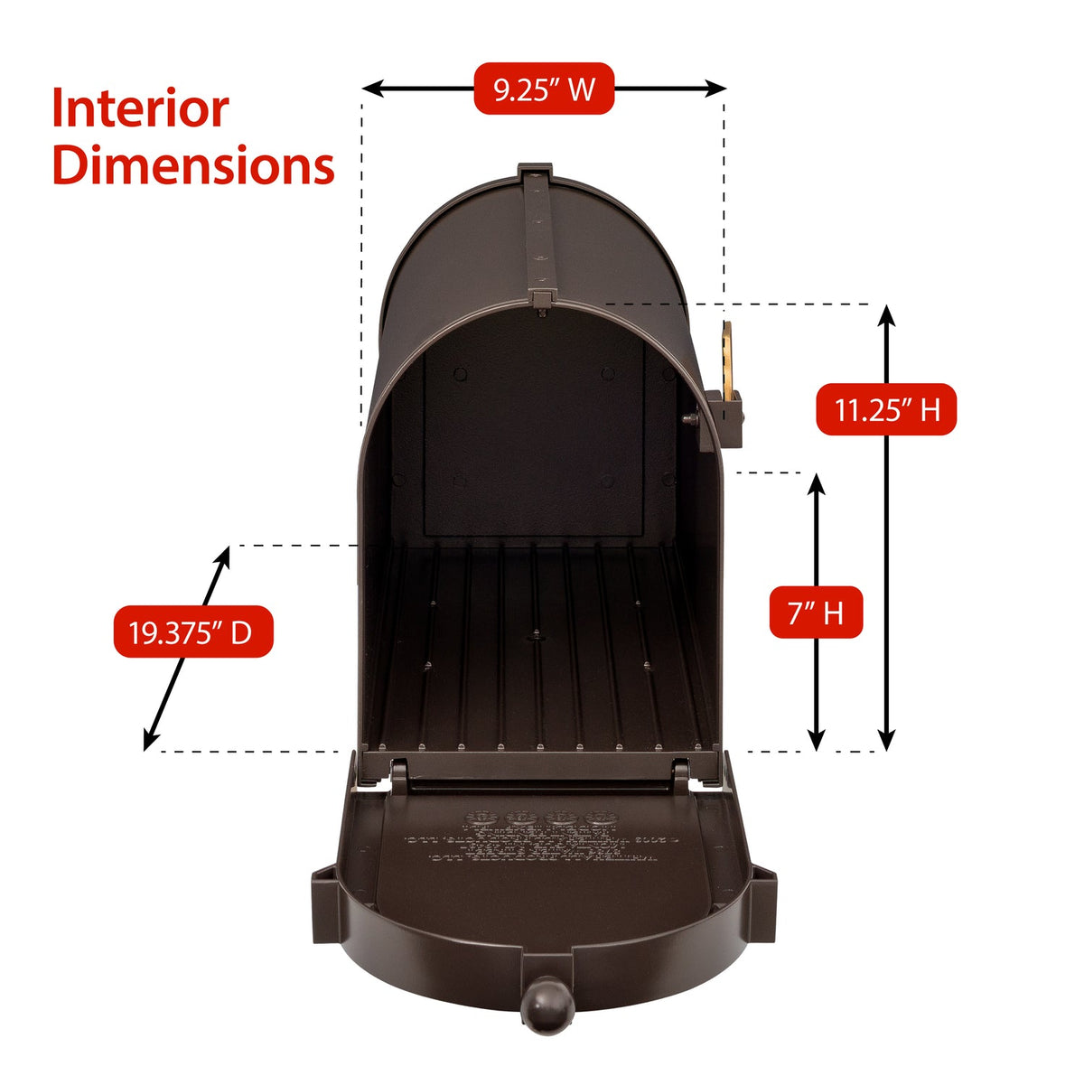 Whitehall Custom Capitol Mailbox - Bronze/Gold