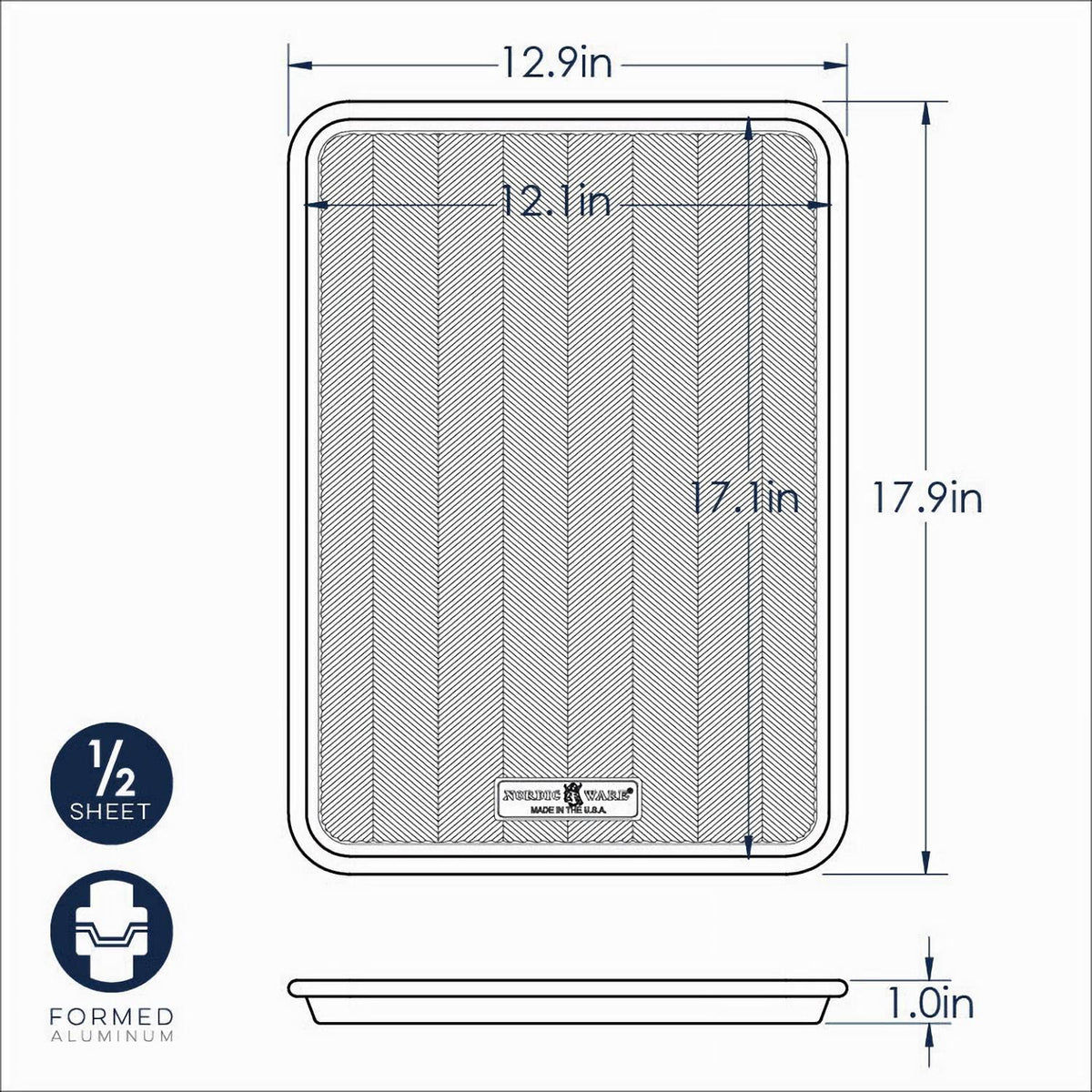 Prism Half-Sheet Aluminum Baking Pan (USA Made)