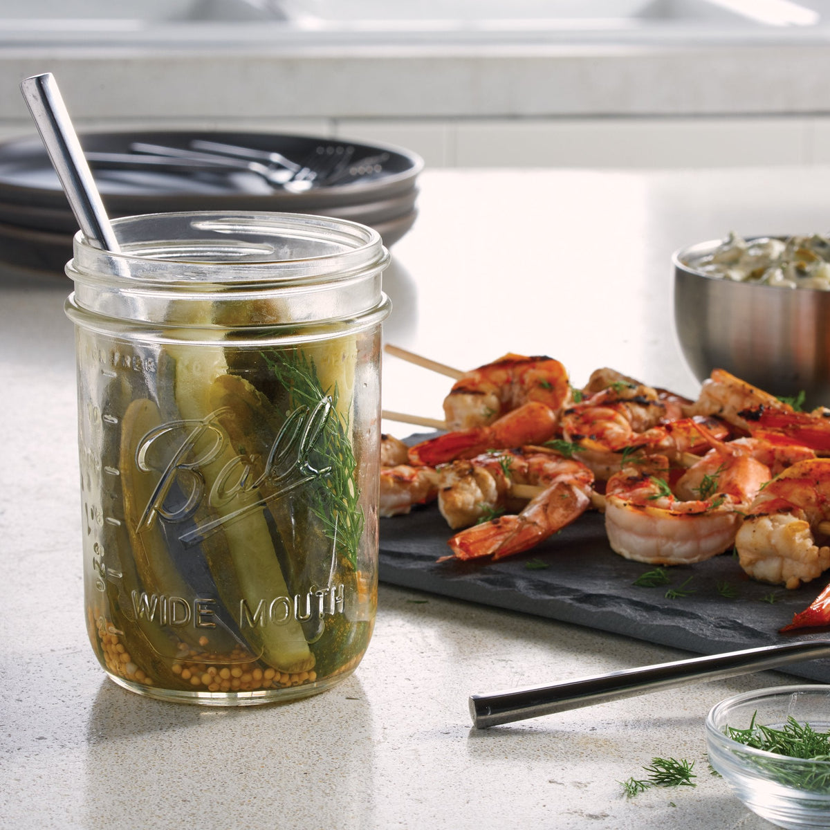 Ball Wide-Mouth Pint Canning Jars (12)