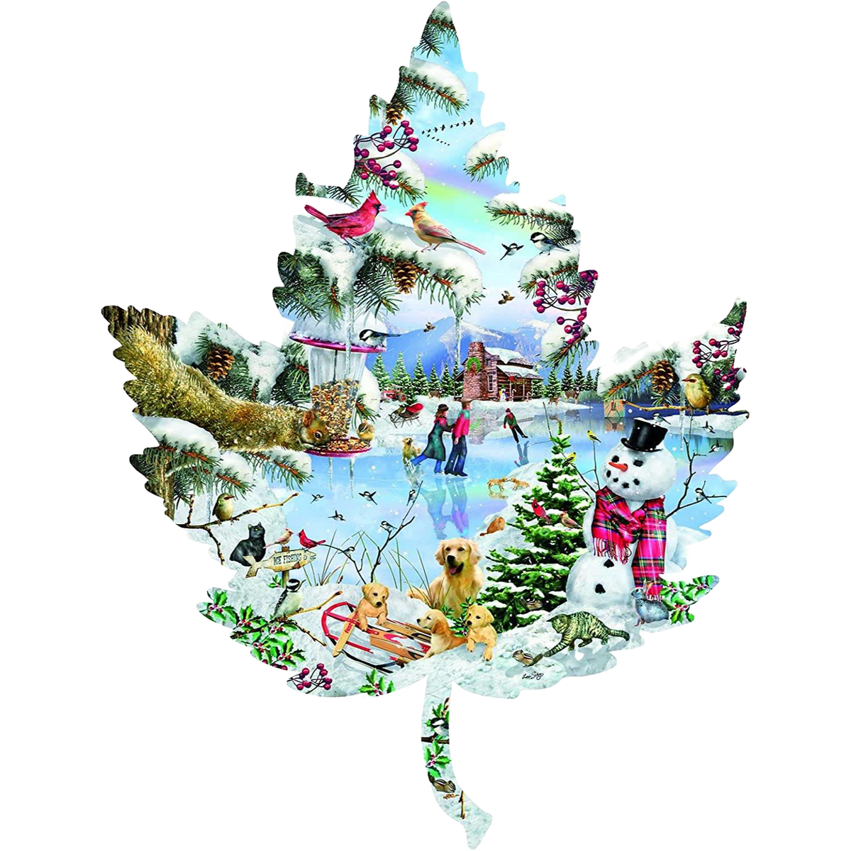 Shaped Jigsaw Puzzle - Winter Leaf - 1000 pcs
