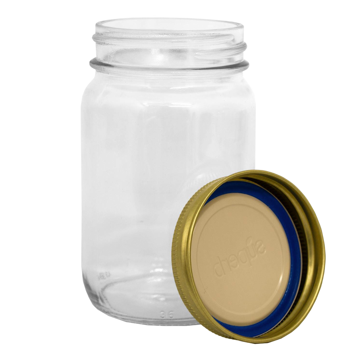 Superb Canning Jars with Lids & Bands - Regular Mouth (USA) - 12pk