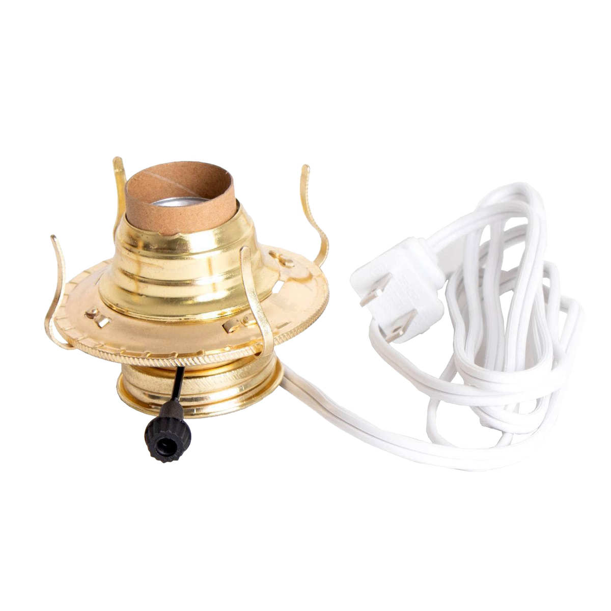 Brass Plated Electrified Burner for Oil Lamps - #2