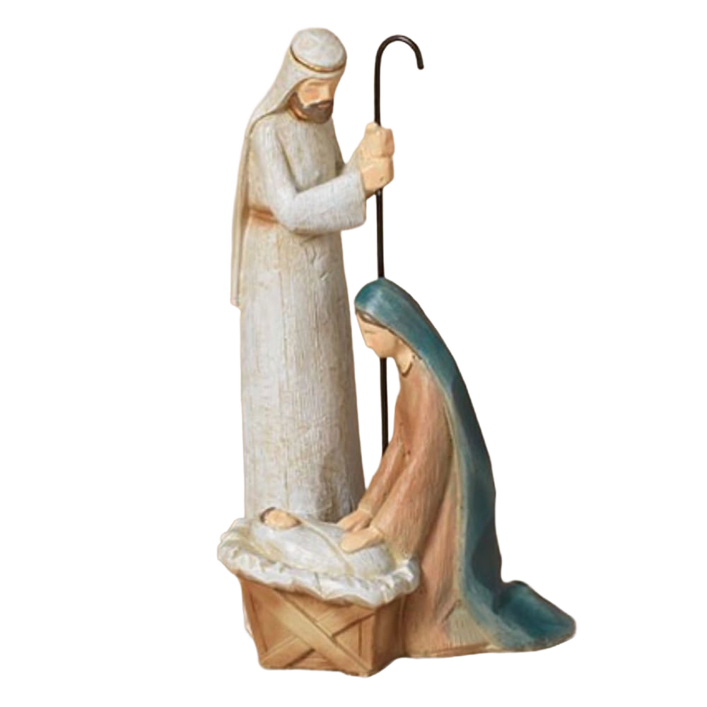 Resin Holy Family Nativity - 7.8"