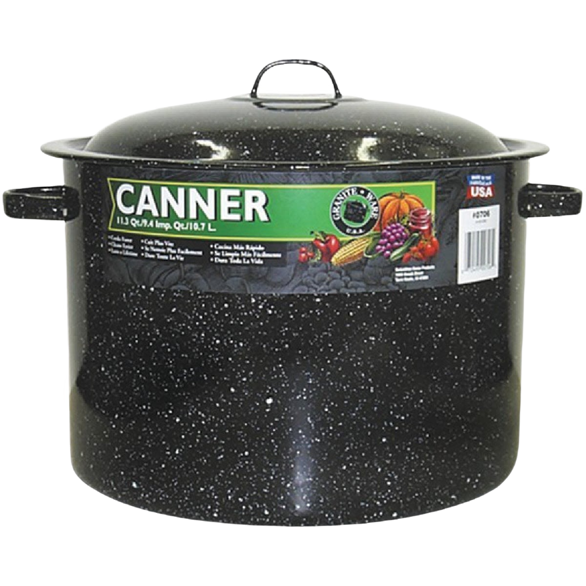 Black Enamelware Canner - 21.5 qt