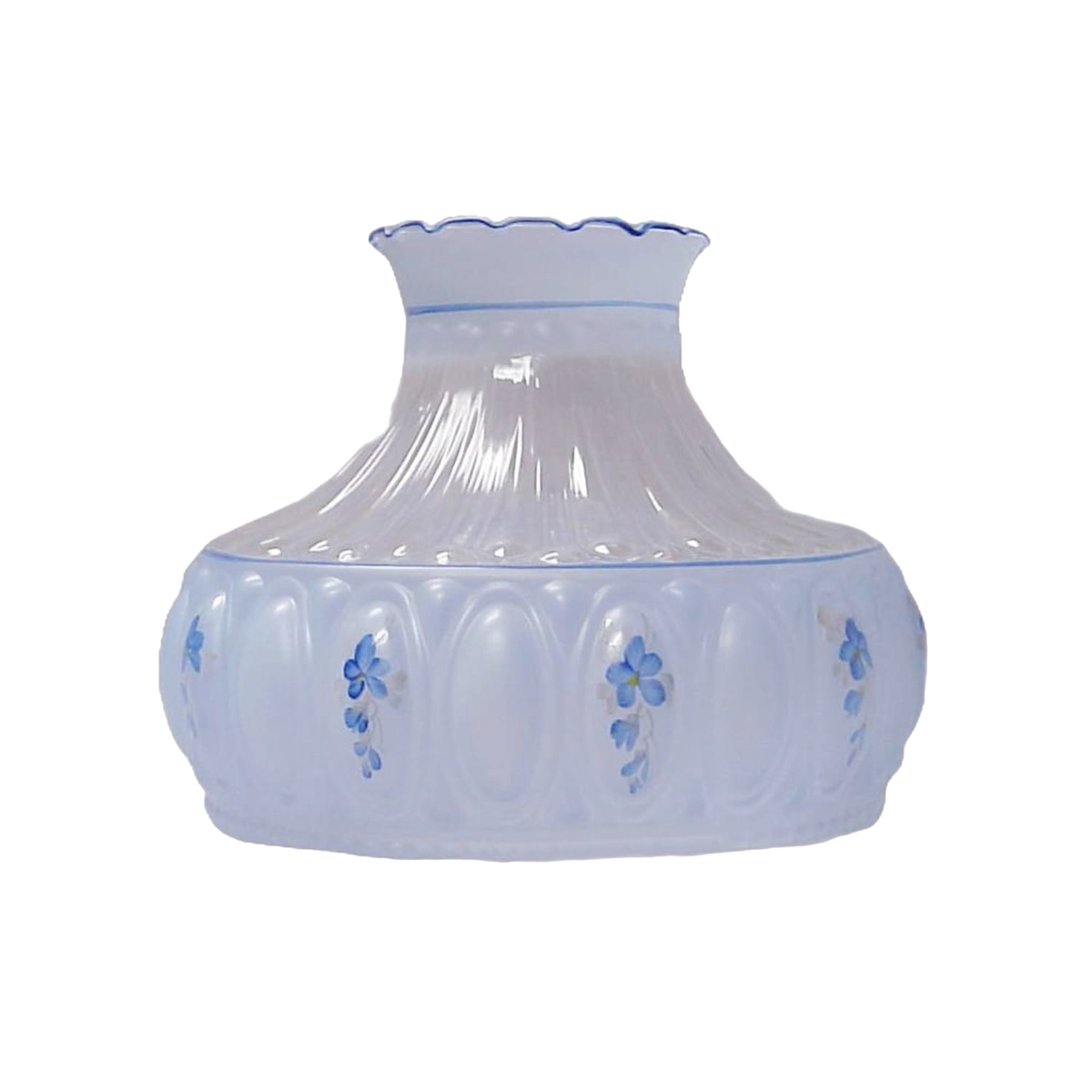 Aladdin Blue Meadow Glass Oil Lamp Shade