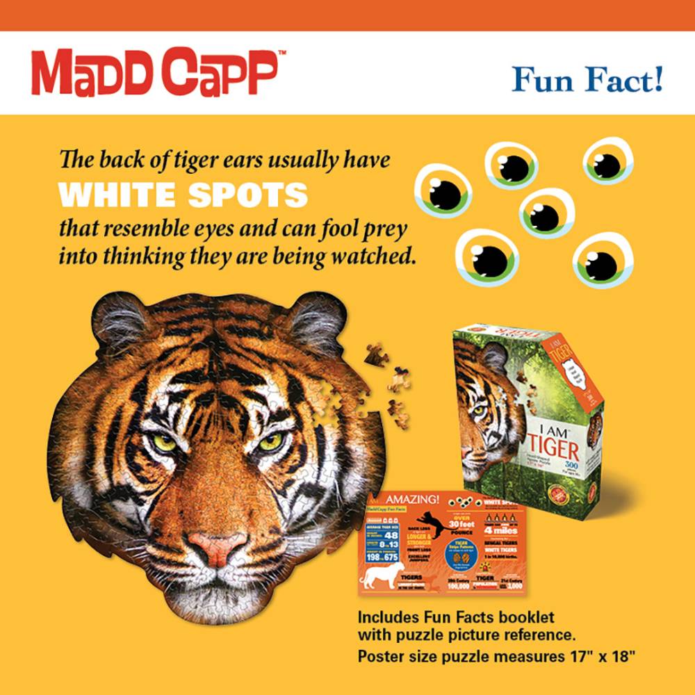 Shaped Jigsaw Puzzle - Tiger - 300pcs