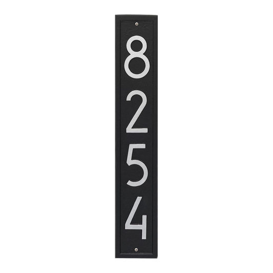 Whitehall Vertical Custom Wall Plaque - Black/Silver