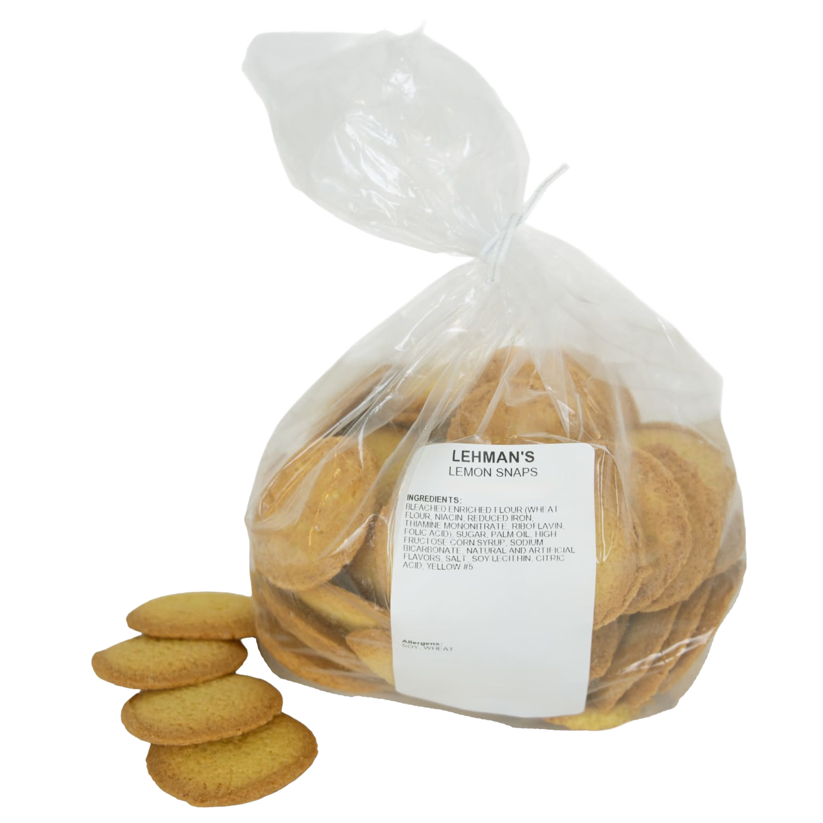 Lehman's Crispy Lemon Snaps - 2 Bags of Cookies