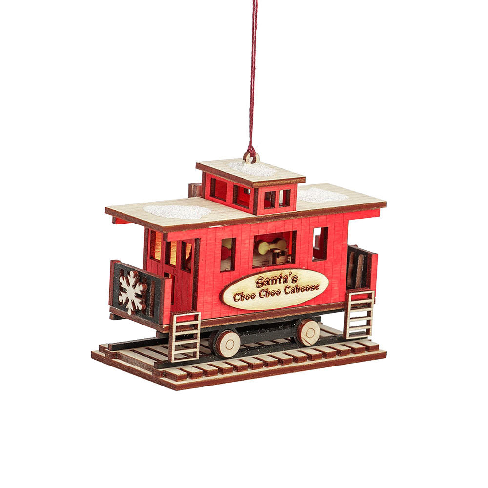 Handmade Santa's Choo Choo Caboose Ornament