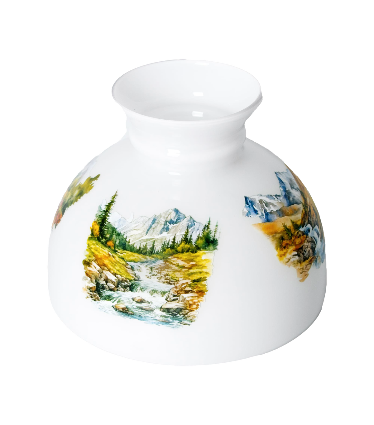 Aladdin Wild Mountain Stream Lamp Shade - Glass - 10"