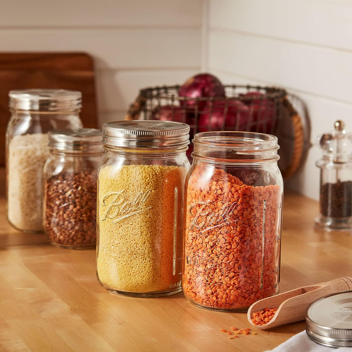 Ball Stainless Steel Jar Storage Lids - Wide Mouth (3)