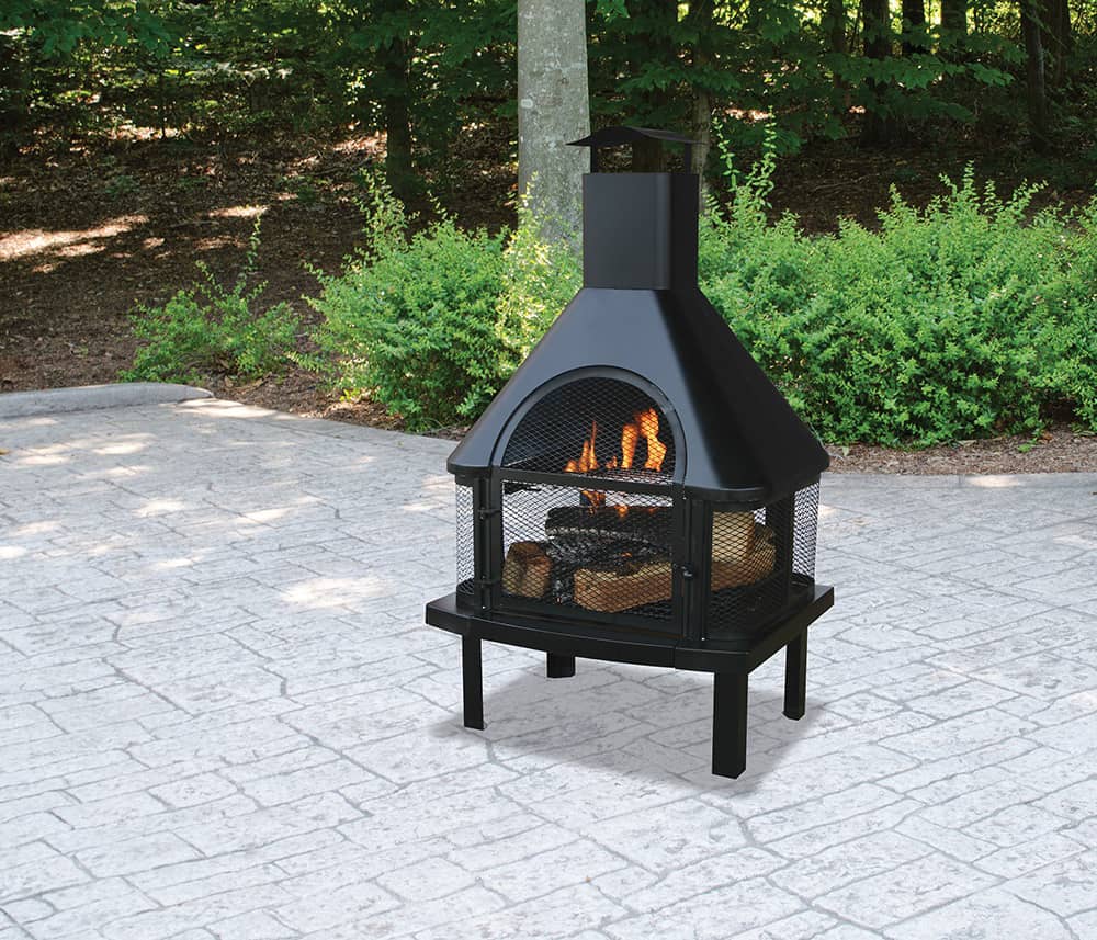 Wood Burning Outdoor Firehouse with Chimney