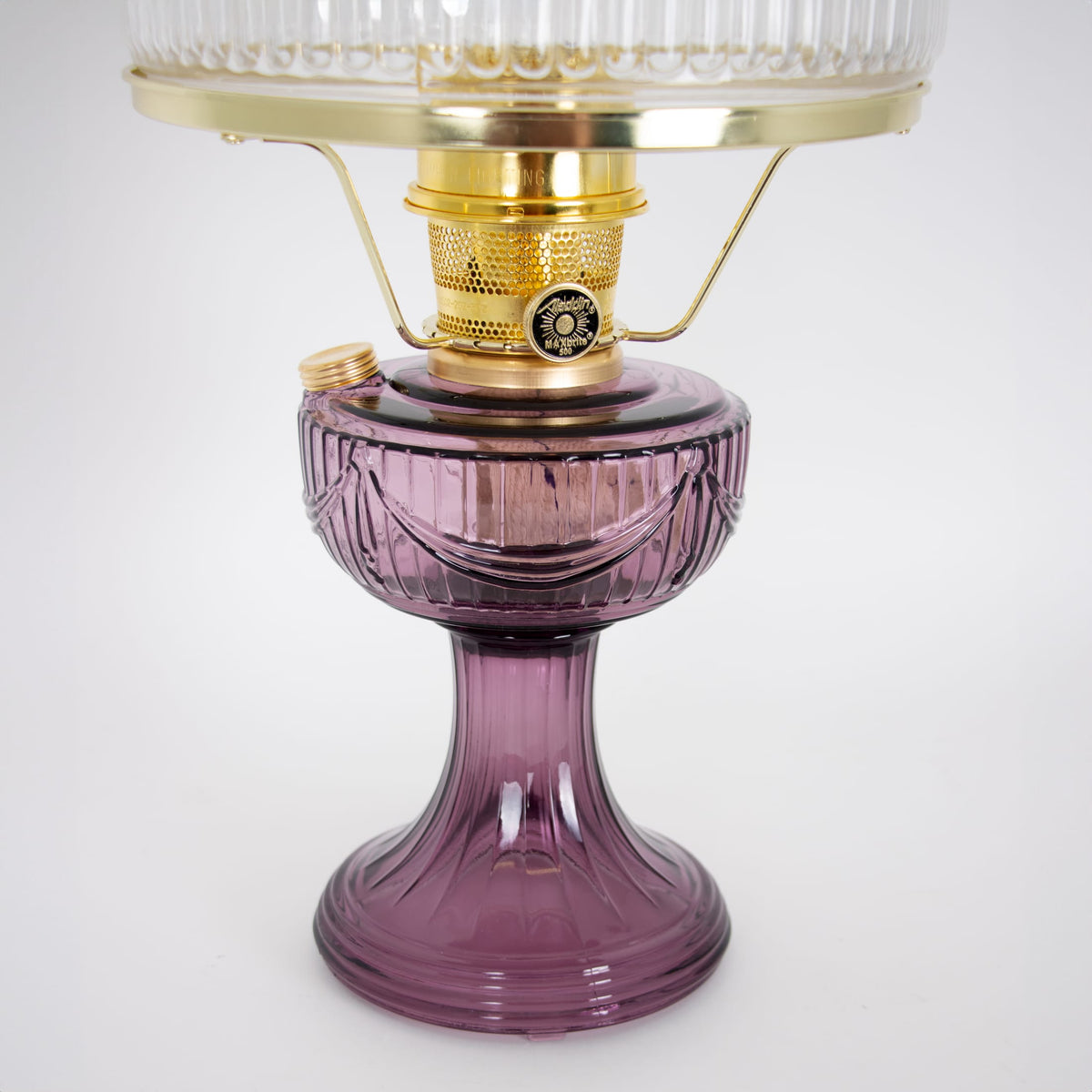 Aladdin Lincoln Drape Oil Lamp with White Top Shade