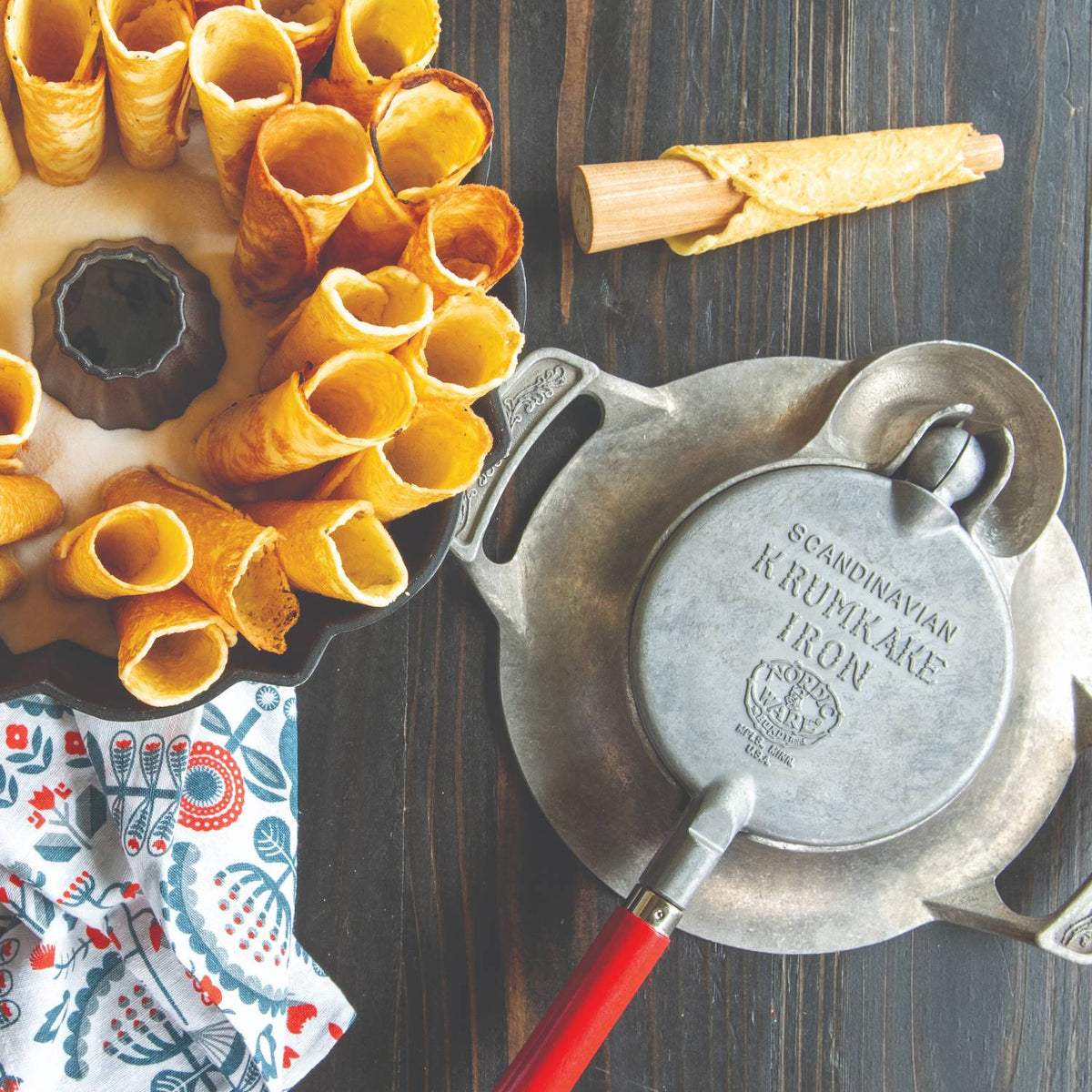 Stovetop Krumkake Iron/Pizzelle Maker