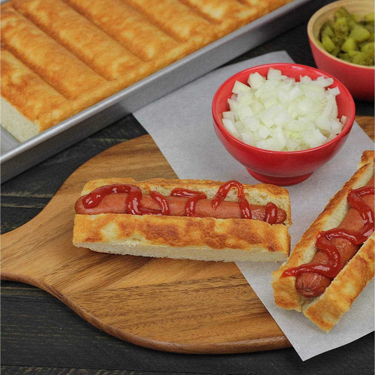 New England Hot Dog Bun Pan