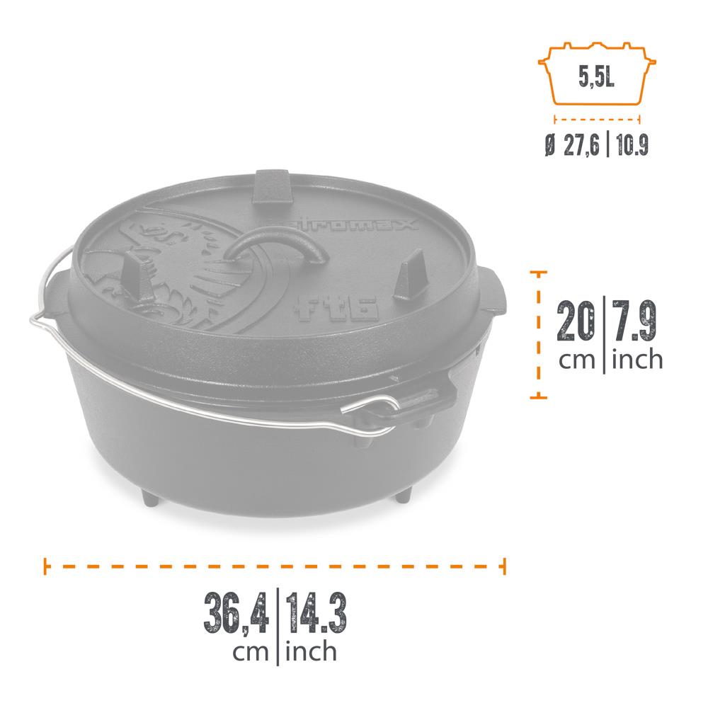 Petromax Cast Iron Dutch Oven with Legs