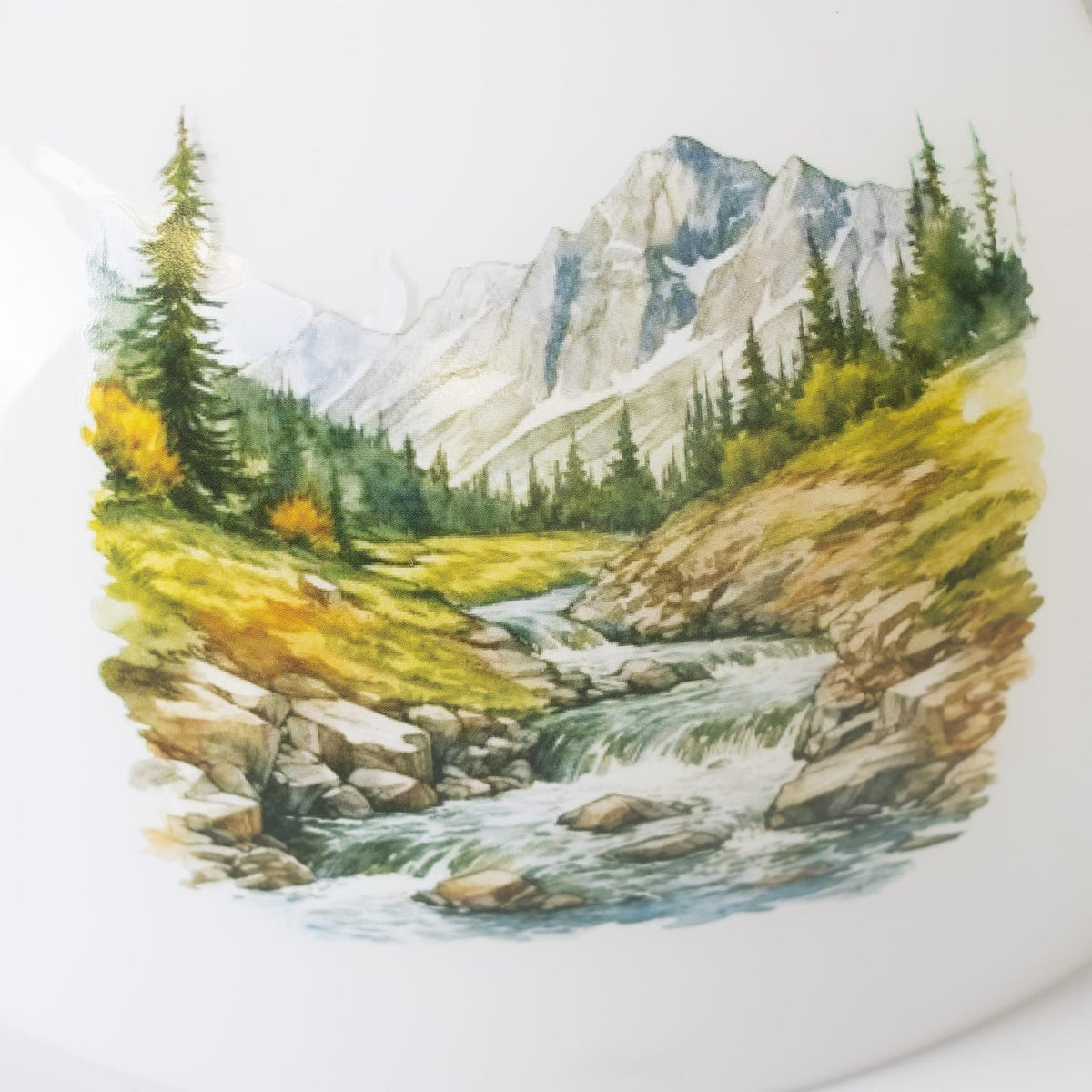 Aladdin Wild Mountain Stream Lamp Shade - Glass - 10"