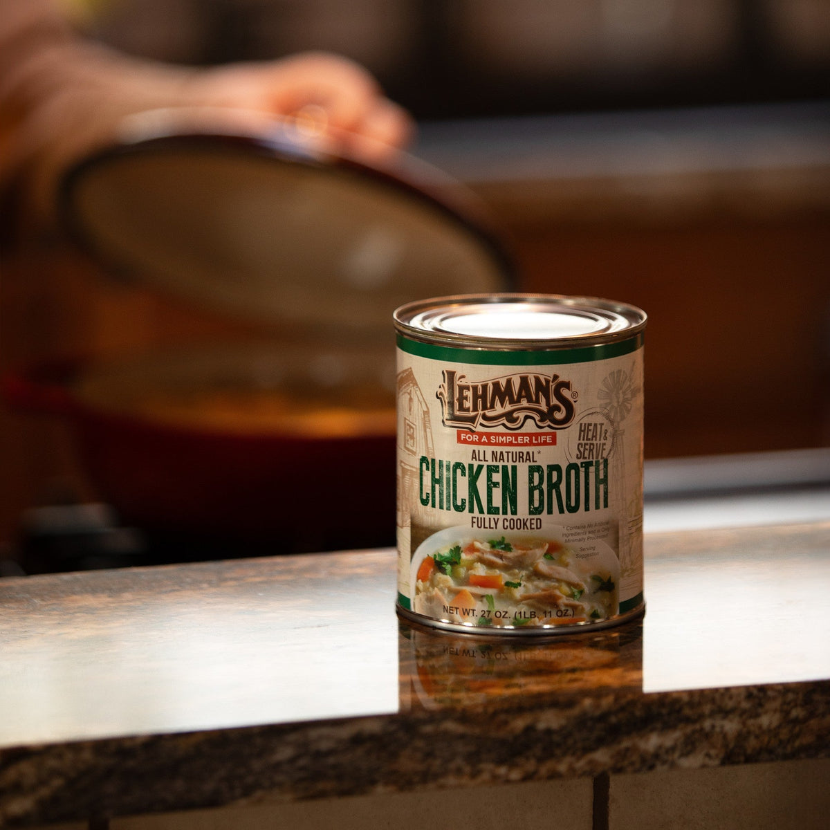 Lehman's Canned Chicken Broth - 27 oz