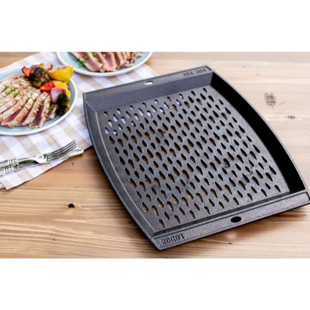 Lodge Cast Iron Grill Topper Pan - 15x12 in
