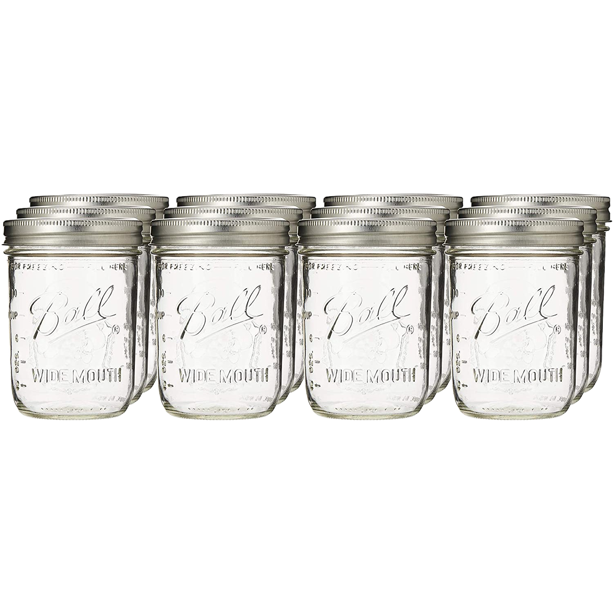 Ball Wide-Mouth Pint Canning Jars (12)