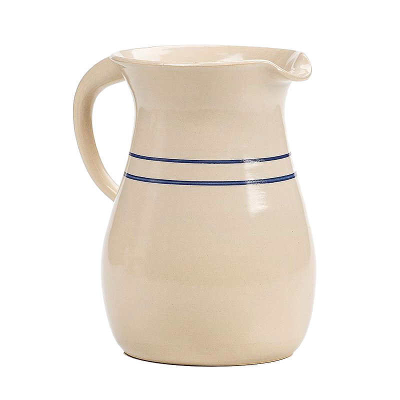 Heritage Blue Stripe Stoneware Pitcher