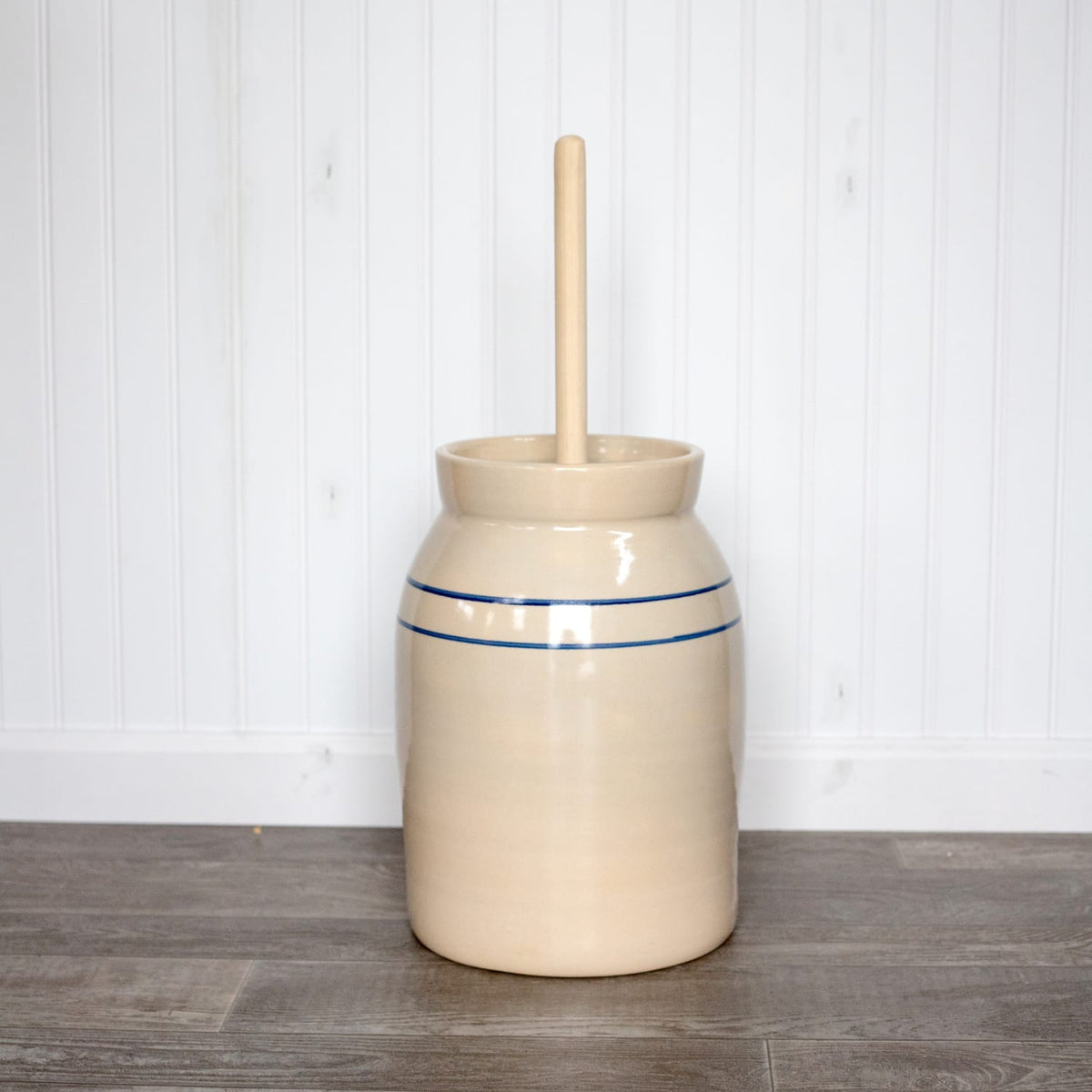 Hand-Turned Pottery Butter Churn