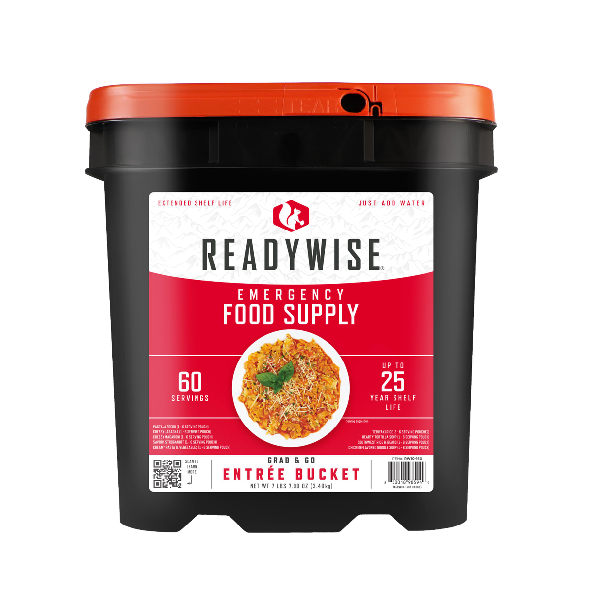 ReadyWise Entree Emergency Food Bucket (120)