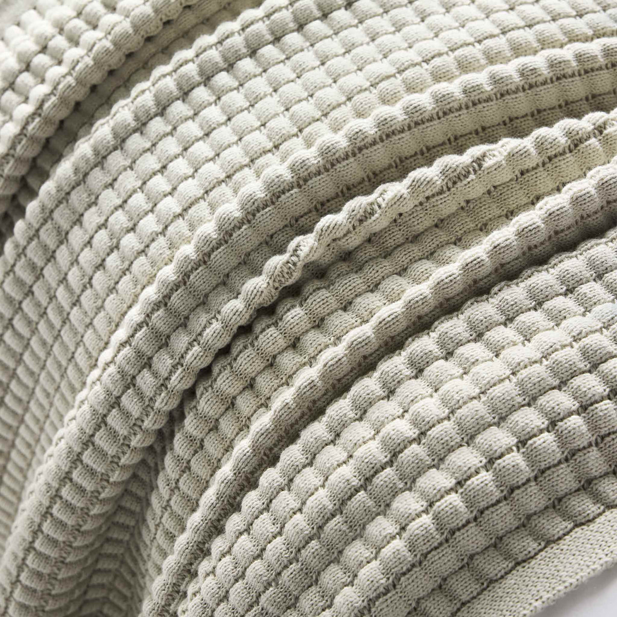 Grid Knit Cotton Throw Blanket - Last Call