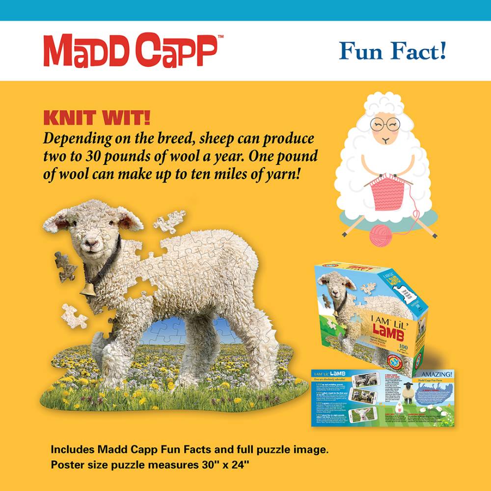 Shaped Jigsaw Puzzle - Lamb - 100pcs