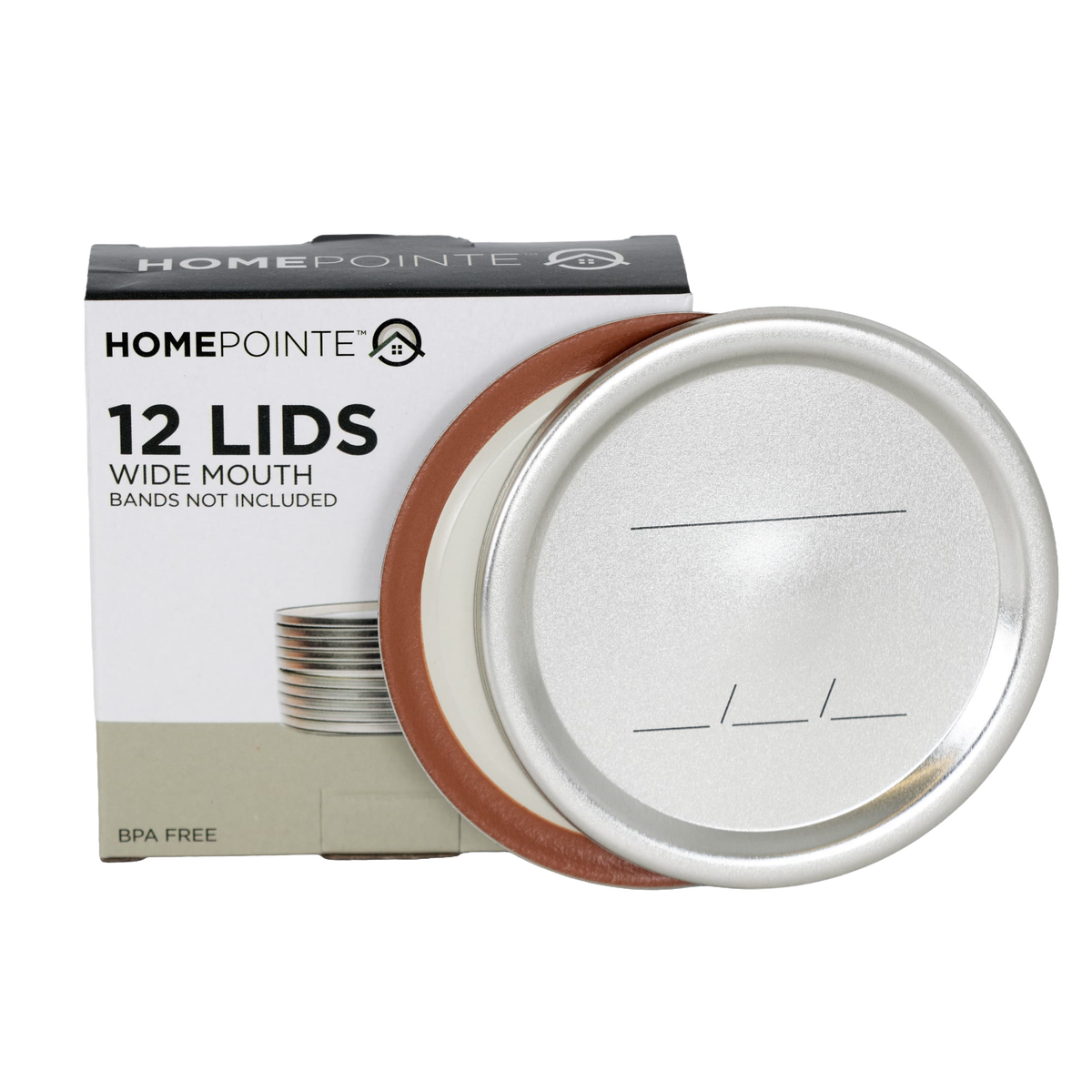 HomePointe Canning Jar Lids - Wide Mouth