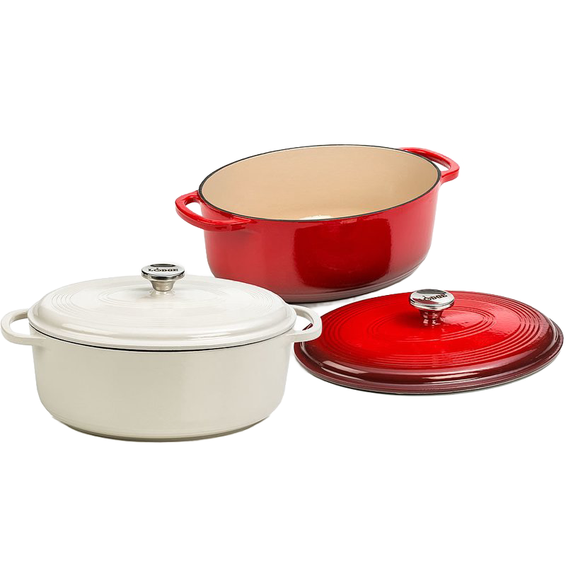 Lodge Enameled Cast Iron 7 Qt Oval Dutch Oven