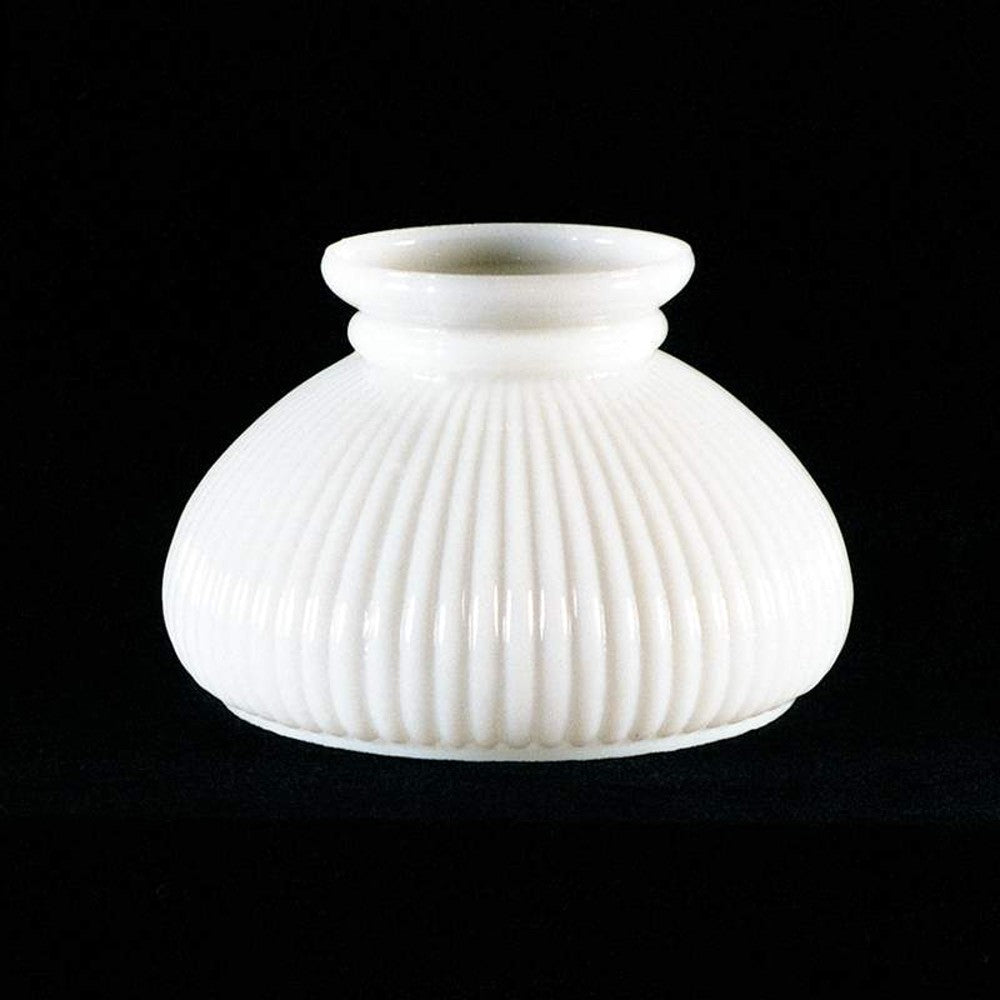 7" Opal Ribbed Oil Lamp Shade