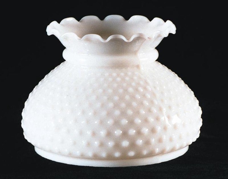 Opal Hobnail Glass Oil Lamp Shade