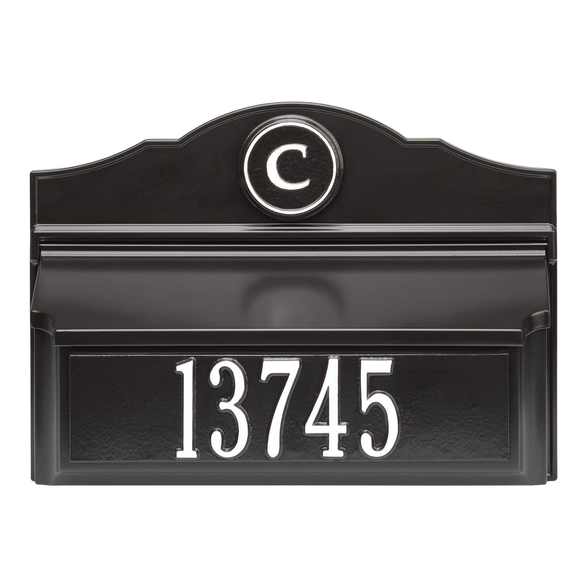 Whitehall Custom Wall Mount Mailbox - Black/White