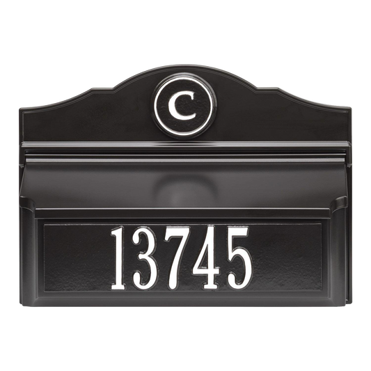Whitehall Custom Wall Mount Mailbox - Black/White