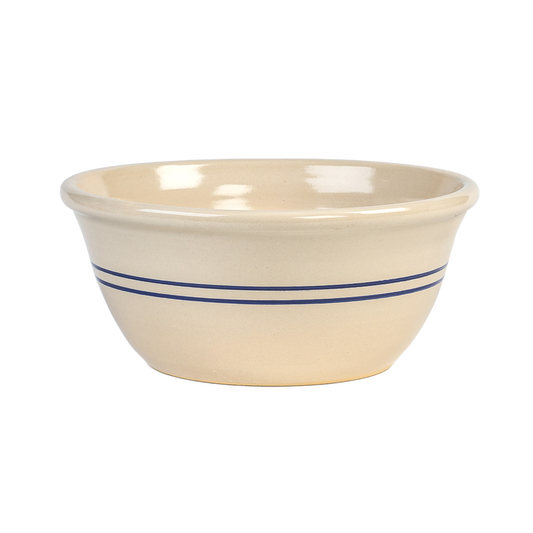 12" Heritage Blue Stripe Stoneware Mixing Bowl