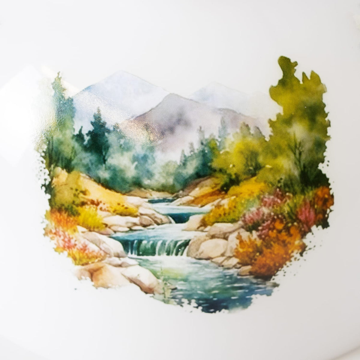 Aladdin Wild Mountain Stream Lamp Shade - Glass - 10"