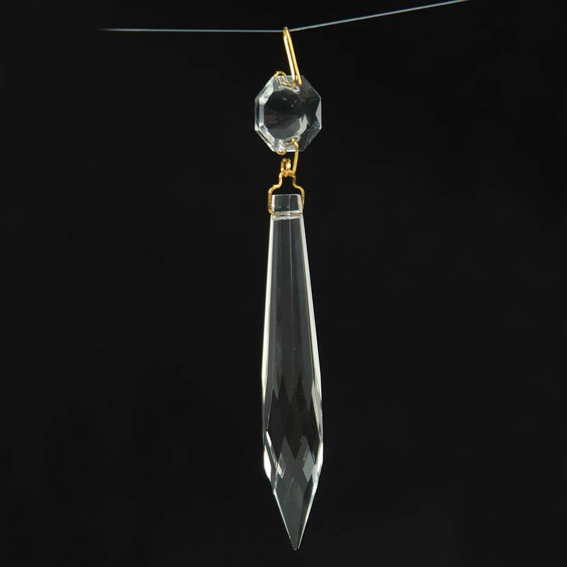 Glass U-drop Prism with Brass Pin