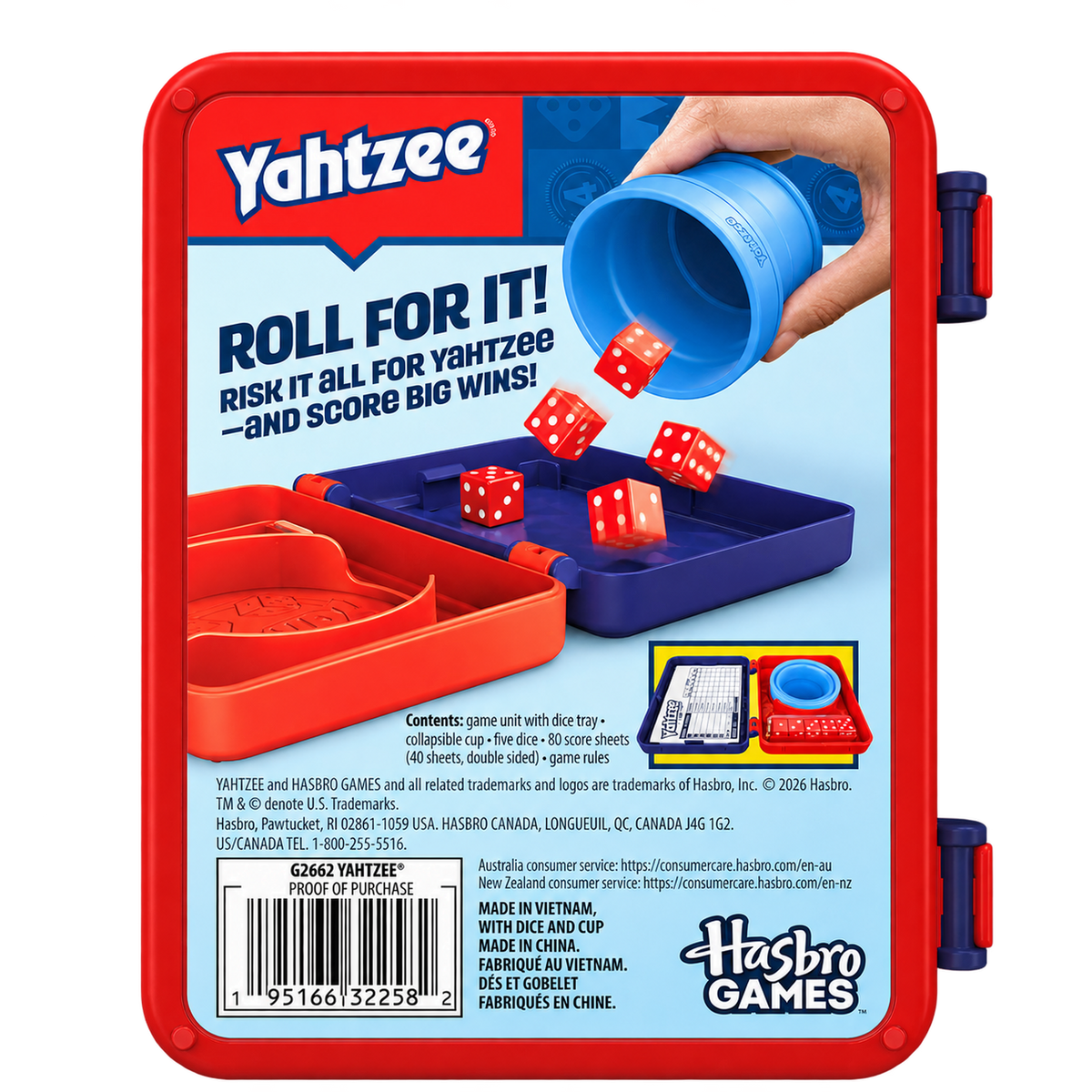 Yahtzee Travel Game with Collapsible Cup