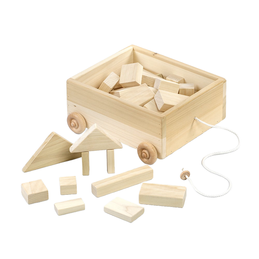 Eli & Mattie Pull Wagon With Blocks