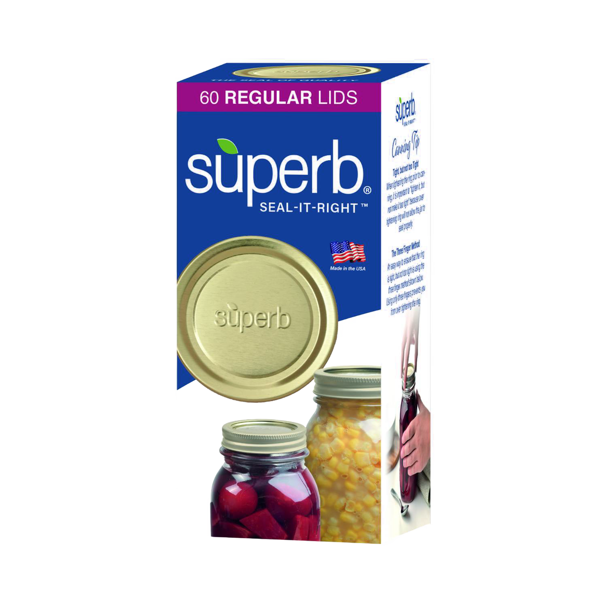 Superb Canning Jar Lids  - Regular Mouth (USA Made)