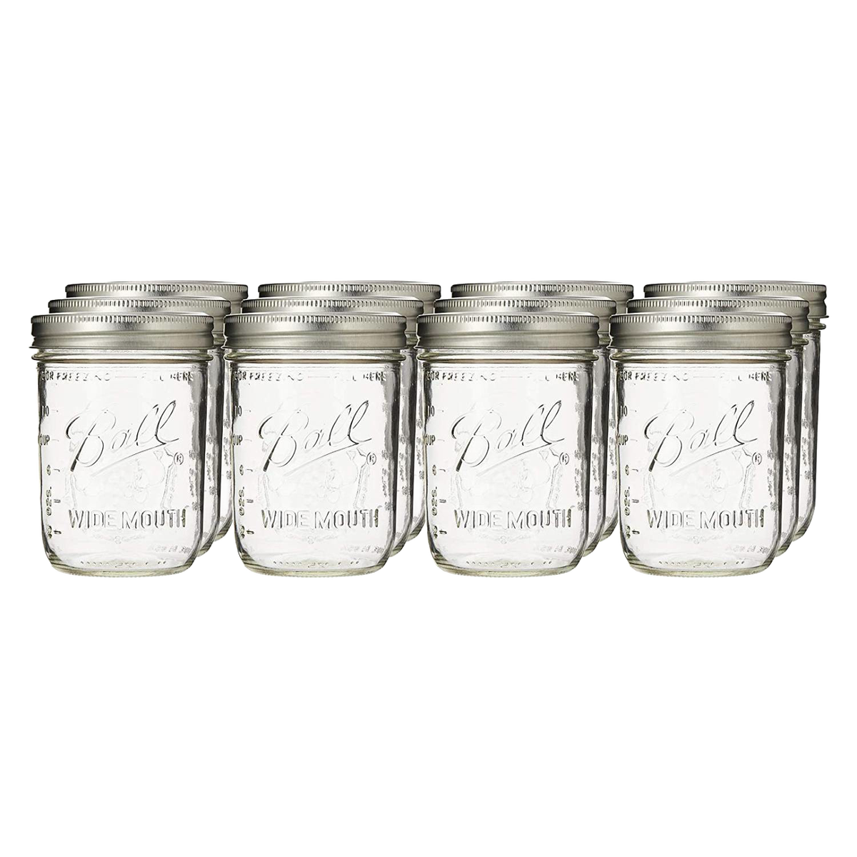 Ball Wide-Mouth Pint Canning Jars (12)