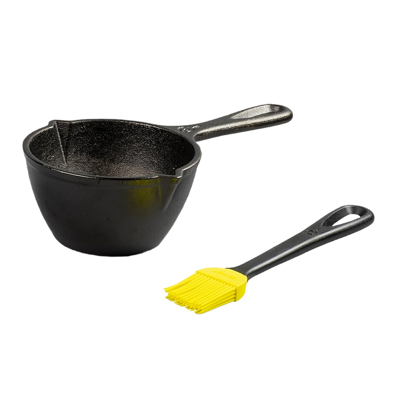 Lodge Cast Iron Melting Pot with Brush