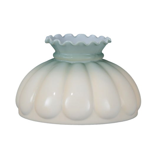 10" Melon Hunter Green to Cream Tint Oil Lamp Shade