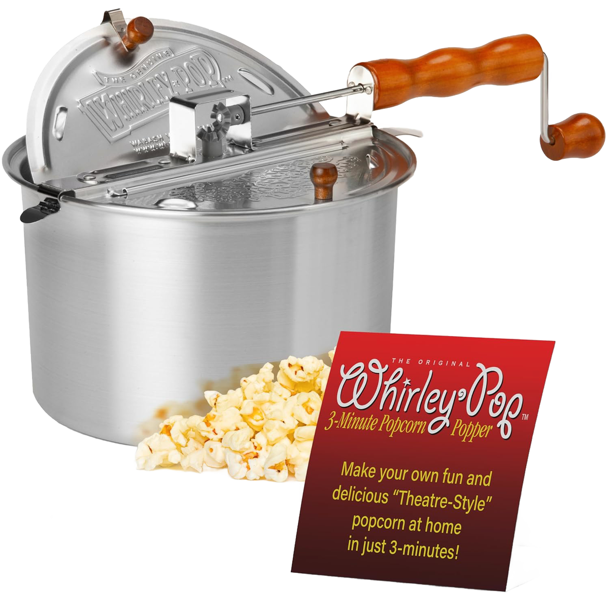 Whirley-Pop 6 Qt Popcorn Popper with Metal Gears