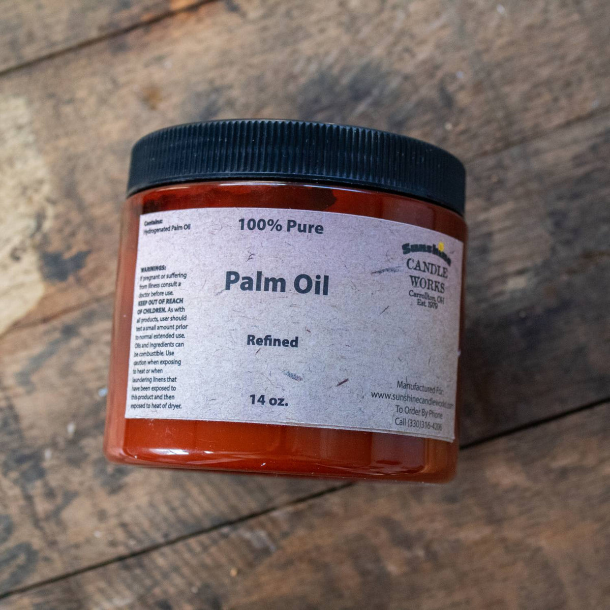 Pure Palm Oil for Soap Making - 14 oz
