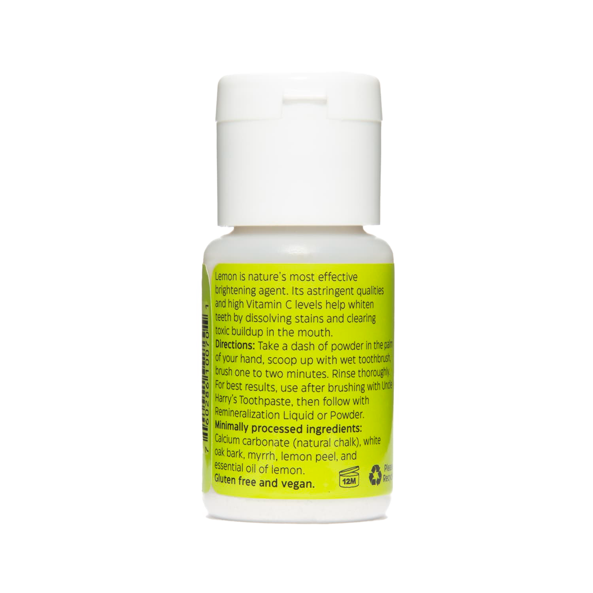 Uncle Harry's All-Natural Tooth Whitener Powder - Pack of 2